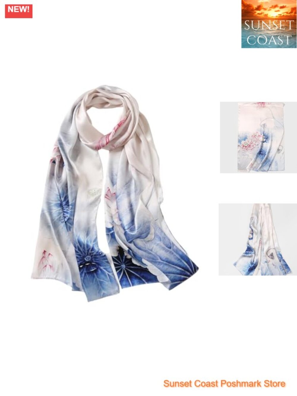 100% Pure Mulberry Silk Oblong Lightweight Shawl Wrap